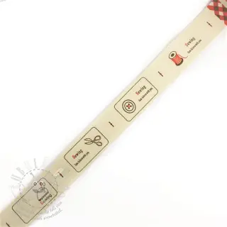 Bavlněná stuha Label sewing love