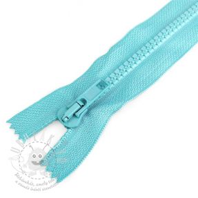 Zip kostěný dělitelný 70 cm aqua