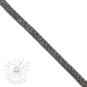 Šnůra Lurex 10 mm dark grey
