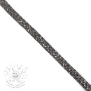 Šnůra Lurex 10 mm dark grey