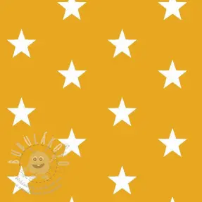 Bavlněná látka Stars yellow