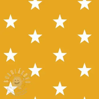 Bavlněná látka Stars yellow