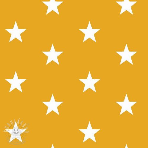Bavlněná látka Stars yellow