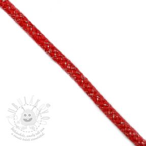 Šnůra Lurex 10 mm red