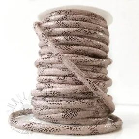 Semišová šňůra Glitter beige