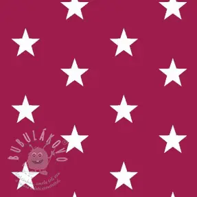 Bavlněná látka Stars cerise