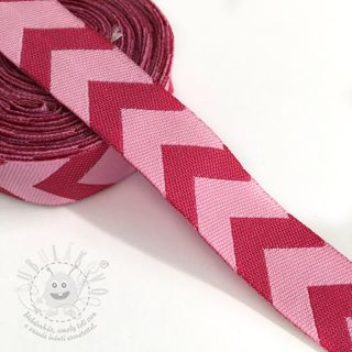 Stuha Chevron fuchsia