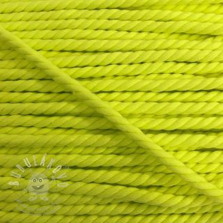 Bavlněná šňůra kroucená 5 mm neon yellow