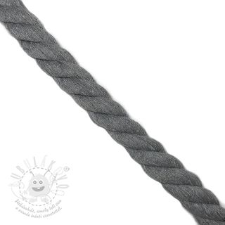 Bavlněná šňůra kroucená 2,5 cm light grey