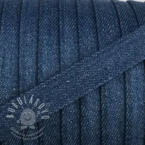 Bavlnená šnůra plochá 15 mm Denim blue