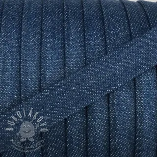 Bavlnená šnůra plochá 15 mm Denim blue