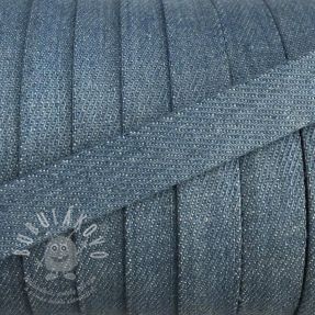 Bavlnená šnůra plochá 15 mm Denim baby blue