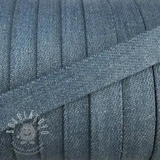 Bavlnená šnůra plochá 15 mm Denim baby blue