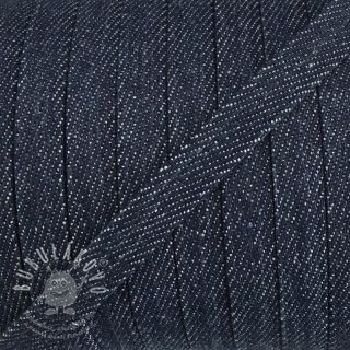 Bavlnená šnůra plochá 10 mm Denim navy