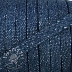 Bavlnená šnůra plochá 10 mm Denim blue