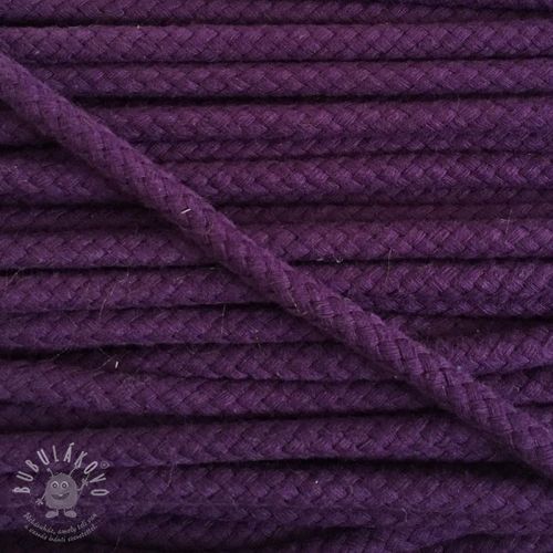 Bavlněná šňůra 8 mm purple
