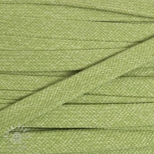 Bavlnená šnůra plochá 20 mm Melir lime