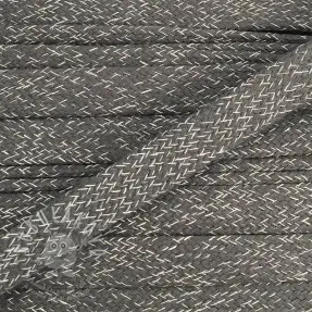 Bavlnená šnůra plochá 15 mm melange grey