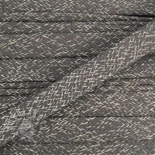 Bavlnená šnůra plochá 15 mm melange grey