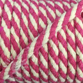 Bavlnená šnůra 5 mm fuchsia ecru