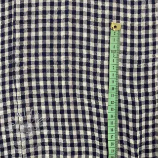 Dvojitá gázovina/mušelín Double sided Checks navy