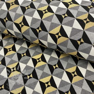 Dekorační látka jacquard Diamond cube luxury