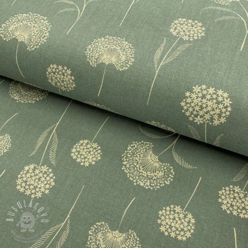 Dekorační látka Linenlook Elegant dandelion soft green