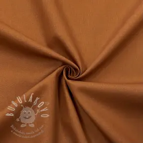 Bavlněný popelín dark cognac
