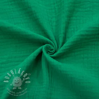 Dvojitá gázovina/mušelín hunter green