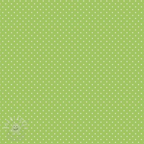 Bavlněná látka Petit dots lime