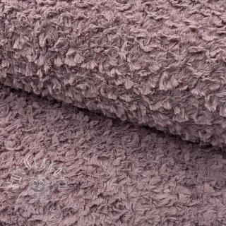 Umělá kožešina Curly mauve