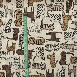 Dekorační látka Linenlook Cat wildlife art