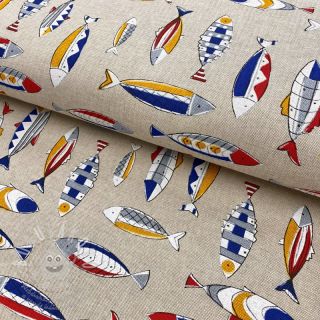 Dekorační látka Linenlook Fish decor