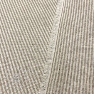 Len s bavlnou Lira medium stripe beige