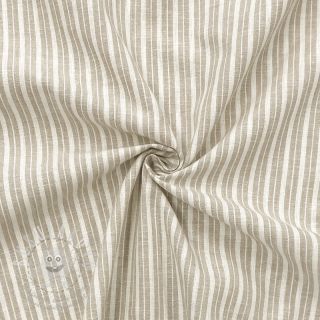 Len s bavlnou Lira big stripe beige