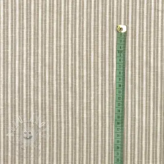 Len s bavlnou Lira big stripe beige