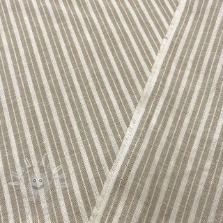 Len s bavlnou Lira big stripe beige