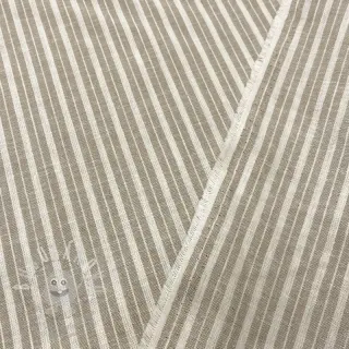 Len s bavlnou Lira big stripe beige
