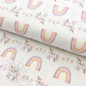 Úplet Rainbow unicorn digital print