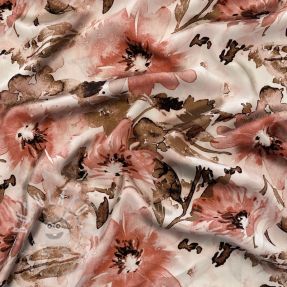 Viskóza RADIANCE Watercolor flowers coral