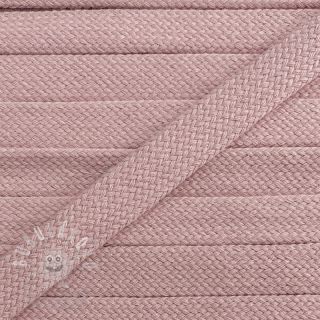 Bavlnená šnůra plochá 13 mm old pink
