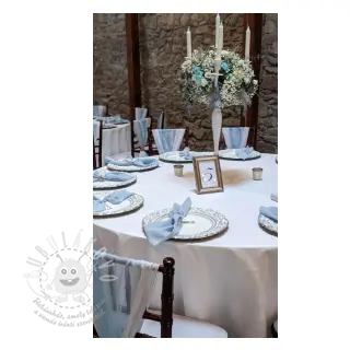 Dvojitá gázovina/mušelín blue ORGANIC
