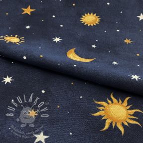Dekorační látka premium GLOW IN THE DARK Starry night