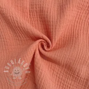 Dvojitá gázovina/mušelín salmon ORGANIC