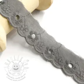 Krajka Mini flower grey