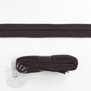 Lemovací proužek bavlna - 3 m dark mocha