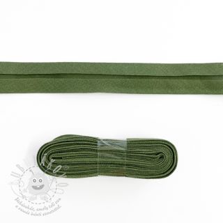 Lemovací proužek bavlna - 3 m olive green