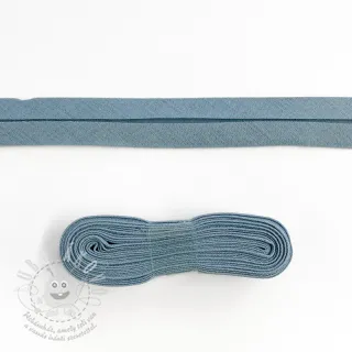 Lemovací proužek bavlna - 3 m steel blue
