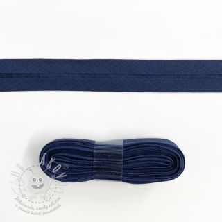 Lemovací proužek bavlna - 3 m dark blue