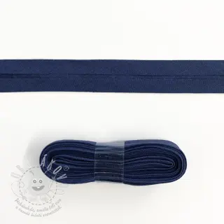Lemovací proužek bavlna - 3 m dark blue